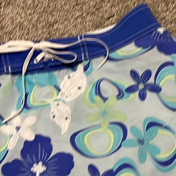 Water Girl by Patagonia Blue Print Hiking Surf ‎ Skirt Size 6 Hibiscus comfort - Picture 5 of 16